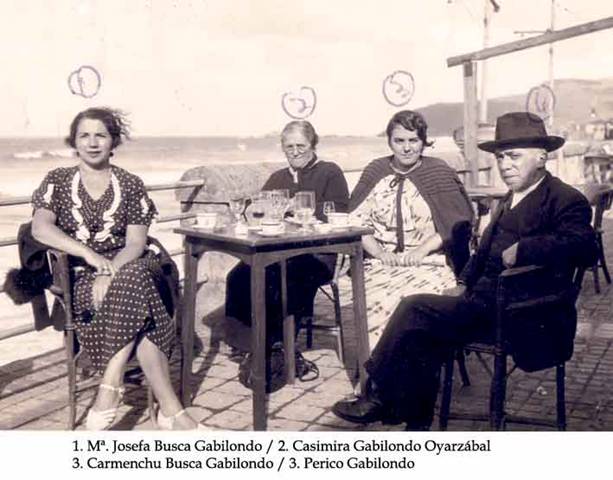 Casimira Gabilondo  y familia en Zarauz